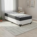 Ver imagem 1 de Cama Box com Colchão Solteirão ISO 100 D33 Espuma D33 Branco Ortobom
