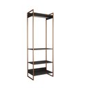 Ver imagem 2 de Closet Modulado Estilo Industrial Solteiro Loft Preto Cabideiro Base Cobre
