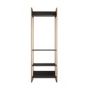 Ver imagem 3 de Closet Modulado Estilo Industrial Solteiro Loft Preto Cabideiro Base Cobre