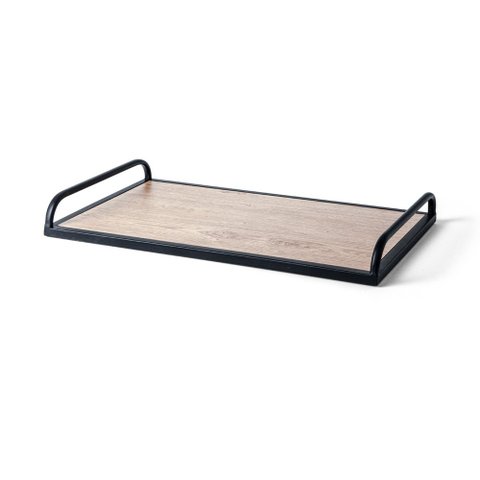 Bandeja Decorativa Retangular em MDF e Metal 38cm 16864 Mart