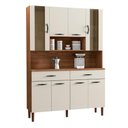 Ver imagem 1 de Kit de Cozinha com 8 Portas Turim Nogueira Off White