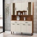 Ver imagem 2 de Kit de Cozinha com 8 Portas Turim Nogueira Off White