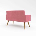 Ver mais imagens de Kit Namoradeira + 2 Poltronas Decorativas Recepção Balaqui Cor:rosa
