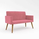 Ver imagem 6 de Kit Namoradeira + 2 Poltronas Decorativas Recepção Balaqui Cor:rosa