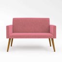 Ver imagem 7 de Kit Namoradeira + 2 Poltronas Decorativas Recepção Balaqui Cor:rosa