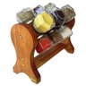 Porta temperos/condimentos giratório de madeira - 1