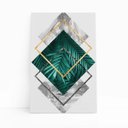 Ver imagem 1 de Folhas e Formas Geométricas Losango Quadro Canvas 140x90cm