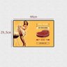 Quadro Placa Decorativa Retro Grande - Pin Up Churrasco - 3