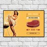 Quadro Placa Decorativa Retro Grande - Pin Up Churrasco - 2