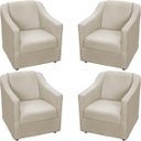 Ver imagem 1 de Kit 4 Poltronas Decorativas para Sala de Espera Recepção Escritório Consultório Suede