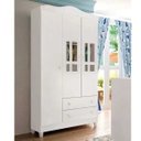 Ver imagem 1 de Guarda-Roupa Infantil Ariel 3 Portas 2 Gavetas Branco Fosco