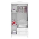 Ver imagem 2 de Guarda-Roupa Infantil Ariel 3 Portas 2 Gavetas Branco Fosco