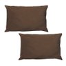Kit 2 Capas para Almofada em Veludo Liso Retangular 60x40 Cor:marrom Camurça - 1