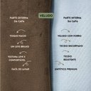 Ver imagem 3 de Kit 2 Capas para Almofada em Veludo Liso Retangular 60x40 Cor:marrom Camurça