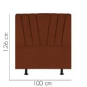 Ver imagem 2 de Cabeceira Estofada Bélgica 100cm Solteiro para Cama Box Quarto Suede Terracota Telha - Gat Magazine