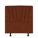 Ver imagem 1 de Cabeceira Estofada Bélgica 100cm Solteiro para Cama Box Quarto Suede Terracota Telha - Gat Magazine