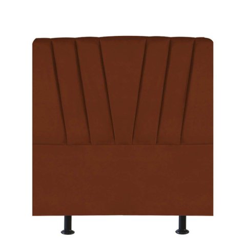 Cabeceira Estofada Bélgica 100cm Solteiro para Cama Box Quarto Suede Terracota Telha - Gat Magazine