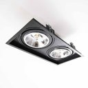 Ver imagem 4 de Spot de Embutir Recuado Duplo Fit Click Alumínio Preto P/ 2xar111 St2986