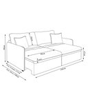 Ver imagem 4 de Sofá Reclinável e Retrátil Gandalf Bipartido 194cm Caixa Zero com Almofadas Bouclê Cinza G33 - Gran 