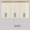 Ver imagem 4 de Guarda Roupa Casal Prático 6 Portas Cinamon Touch/off White com Espelho - Demóbile