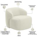 Ver imagem 4 de Kit 02 Poltronas Decorativa Fixa Orgânica para Sala Living Barolo L06 Veludo Bege - Lyam Decor