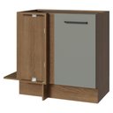 Ver imagem 1 de Balcão de Canto 1 Porta (sem Tampo) Rustic/Cinza Agata Madesa