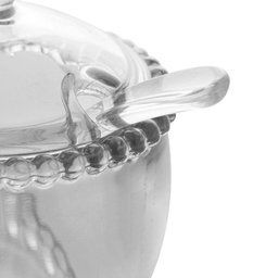 Açucareiro Cristal com Colher Pearl 10 Cm X 8 Cm X 7 Cm Wolff Transparente - 6