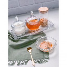 Açucareiro Cristal com Colher Pearl 10 Cm X 8 Cm X 7 Cm Wolff Transparente - 4