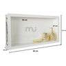 Nicho que Não Empoça Água no Fundo Branco para Box Banheiro em Porcelanato Luxo - 2