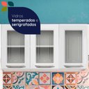 Ver imagem 6 de Armário de Cozinha de Aço com Vidro 3 Peças Topázio Branco