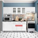 Ver imagem 1 de Armário de Cozinha de Aço com Vidro 3 Peças Topázio Branco