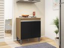 Ver imagem 2 de Balcão Cooktop Andreia Multiuso 4 ou 5 Bocas - Am/ Pt - Ajl Móveis