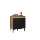 Ver imagem 1 de Balcão Cooktop Andreia Multiuso 4 ou 5 Bocas - Am/ Pt - Ajl Móveis
