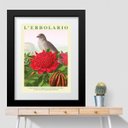 Ver imagem 1 de Quadro Passarinho com Flor Vermelha - 60x48cm:moldura Branca