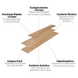 Piso Vinílico em Régua 17,78cm x 2mm x 1,21m Sofisticato Ruffino - 5