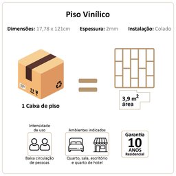 Piso Vinilico Colado Régua Sofisticato 2mm Ruffino - 10 Piso Vinilico Colado Régua Sofisticato 2mm Ruffino - 10