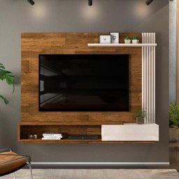 Painel para TV até 70 Polegadas Rippi - DJ Móveis. - Demolição e Off White - 1