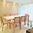 Ver imagem 4 de Luminária Lustre Pendente E27 Madeira Teto Sala Quarto Cozinha Lúpulo M Marfim