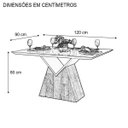 Ver imagem 4 de Mesa de Jantar 4 Lugares Argo 120x90cm | Dj Móveis - Demolição e Off White