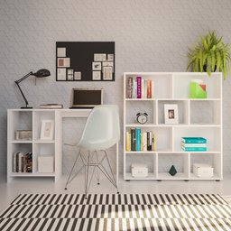 Estante para Livros com 10 Nichos 109cmx91cm Book - 11
