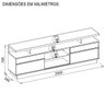 Rack para TV até 65 Polegadas Recife | Linea Brasil - Off White e Nogueira - 5