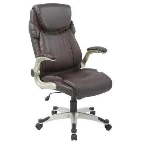 Cadeira Presidente Pelegrin PEL-4209 em Couro Pu Marrom