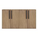 Ver imagem 3 de Aparador Buffet 4 Portas Suspenso Viena V3605 Rustic/Preto Rustic/Preto