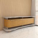 Ver imagem 6 de Rack para Tv até 75 Polegadas Aracaju 3 Portas Off White/naturalle Fresado - Panorama Móveis