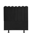 Ver imagem 2 de Cabeceira Estofada Alanis 100CM Solteiro Suede Preto - D A DECOR