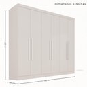 Ver imagem 3 de Guarda-Roupa Casal Modulado Canto 11 Portas com Espaço para Cama Multimóveis Branco