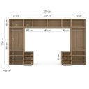 Ver imagem 3 de Guarda-Roupa Modular 370 cm Frame Yescasa