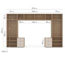 Ver imagem 4 de Guarda-Roupa Modular 370 cm Frame Yescasa