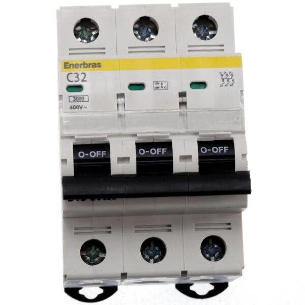 Disjuntor Tripolar 32A 230/400Vca Enerbras - DT3 E3C32 - 2