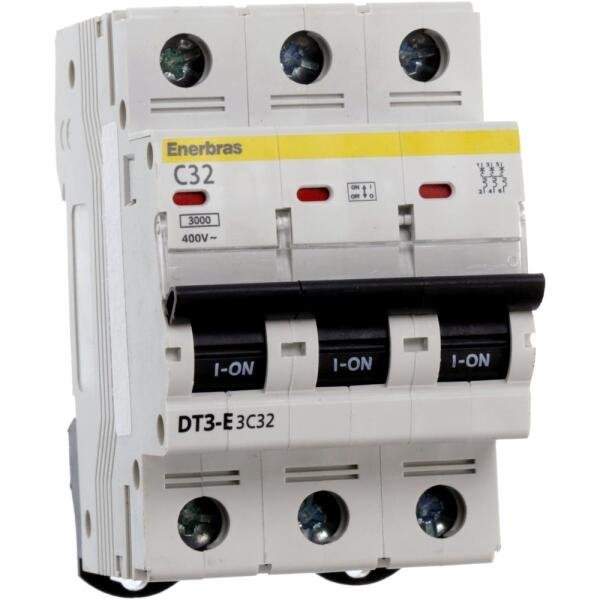 Disjuntor Tripolar 32A 230/400Vca Enerbras - DT3 E3C32 - 1